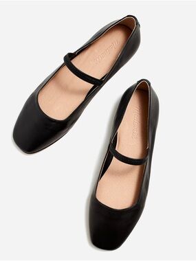 Madewell Greta Mary Jane Flats Black